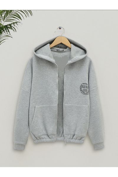 Modamorfo Kapuzensweat mit elastischem Rock und geschriebenem Text