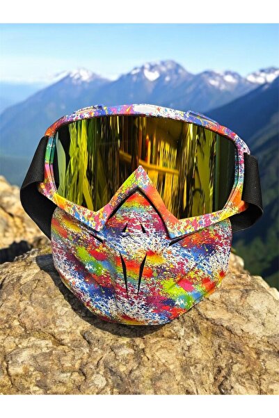 SARİSSA BİSİKLET Tex 710 Jet Maske Bisiklet Motosiklet Kayak Çok Amaçlı Maske...