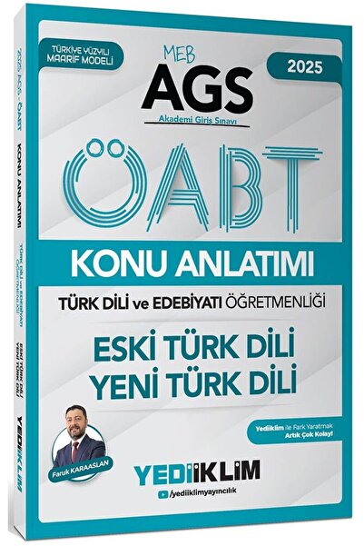 Yediiklim Yayınları 2025 Meb Ags Öabt Türk Dili Ve Edebiyatı Öğretmenliği Esk...