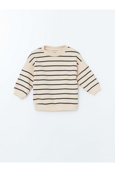 LC Waikiki Crew Neck Long Sleeve Striped Baby Boy Sweatshirt and Sweatpants Set of 2