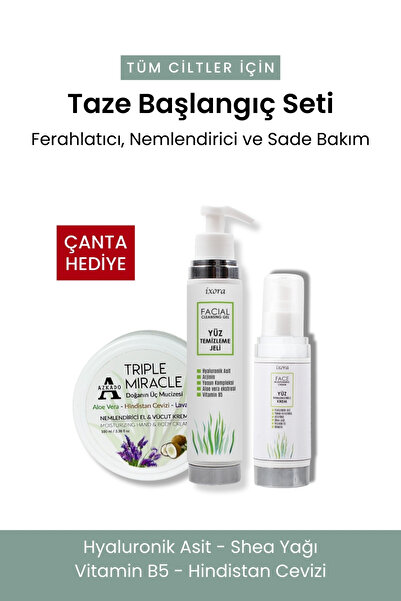 Ixora Tüm Cilt Tipleri İçin Taze Başlangıç Seti - ÇANTA HEDİYELİ