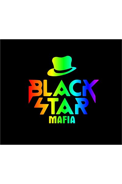 SEÇ ملصق متعدد الأغراض للكمبيوتر المحمول للسيارة BLACK STAR MAFIA (16X15CM).