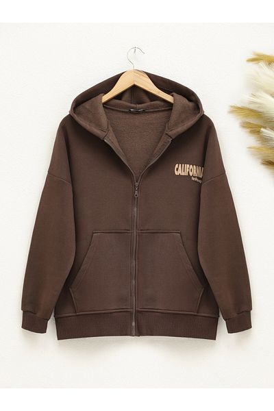Modamorfo Kapuzenpullover aus bedrucktem Sweat-Fleece