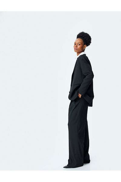 Koton New Season Belted Pocket Wide Leg Fabric Trousers