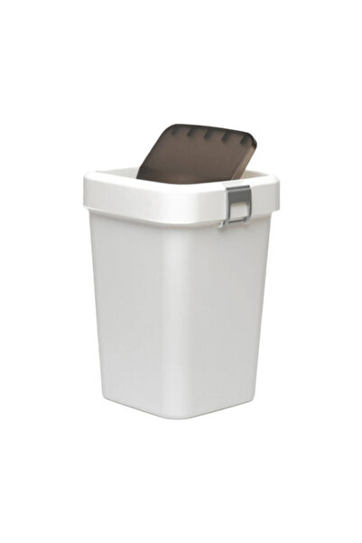 Carpex Optima Covered Trash Can 8 Lt White