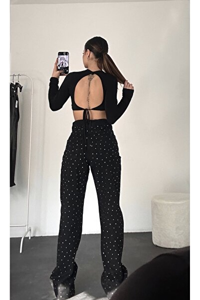 nona butik Taşlı Brow Jean - Afumat