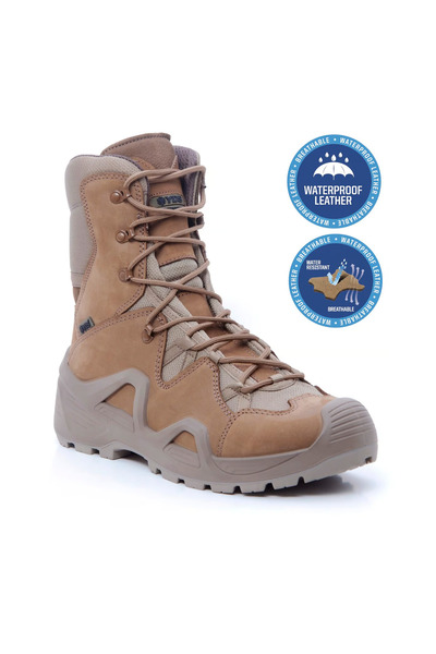 YDS Astor Boots -Coyote, Genuine Leather Nubuck Leather Professional Military Boots