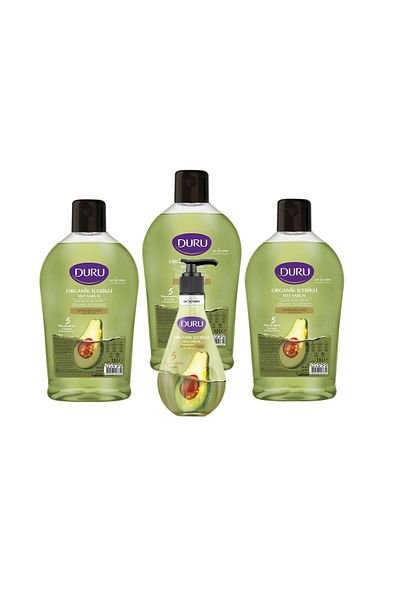 Duru Avocado Liquid Soap with Organic Content 1500 ml 3 Pcs + 500 ml 1 Pcs