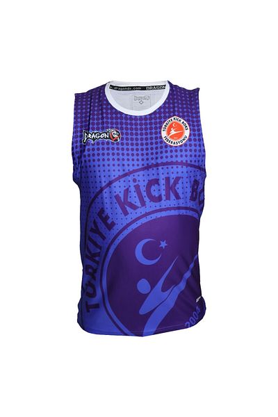 Dragondo Kf1007 Kick Boxing Singlet Blue Kick Boxing Singlet