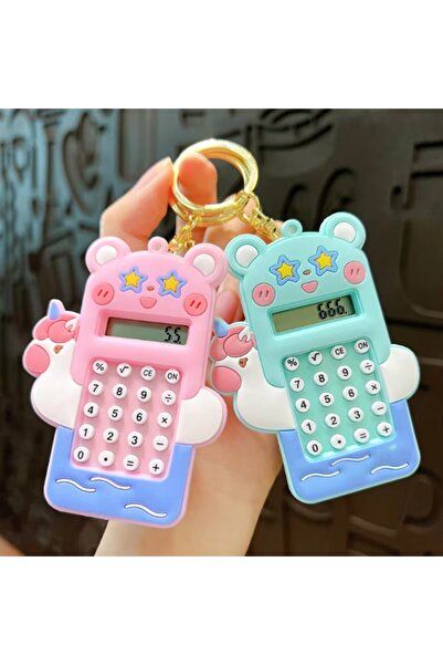 gaman 2 Adet Yıldızlı Ayıcık Çocuk Öğrenci Hesap Makinesi Arkası Oyunlu Çanta...