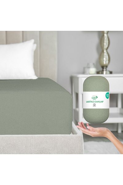 Strauss Home Eco Series - 100% Cotton Economy Bed Sheet, Single/Double, Elastic, Oeko-Tex Certified