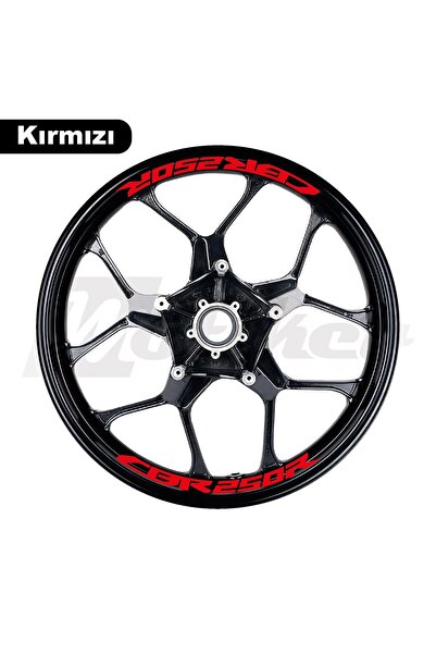 Motiker Honda CBR250R Jant İçi Sticker Etiket Modeli Kırmızı Renk