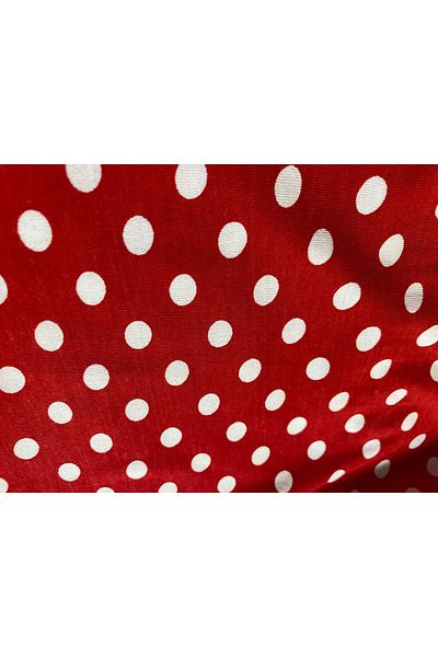 UygunHep Women's Red Polka Dot Cotton Elastic Comfortable Shorts