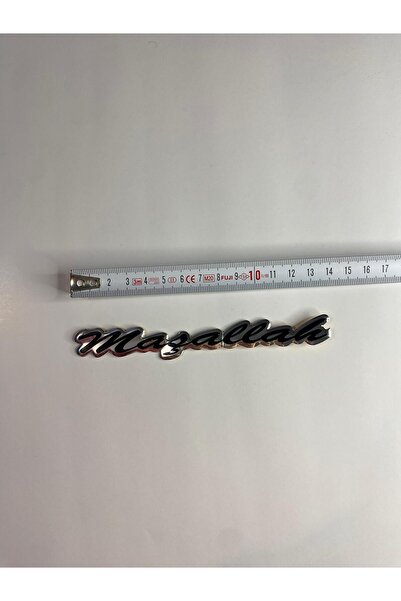 Genel Markalar Maşallah Yazı Yapıştırma Arma Sticker Alüminyum Etiket 14x1,5