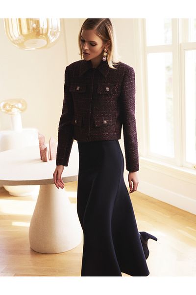 Koton New Season Koton X Melis Ağazat - Standard Waist Fish Fit Long Knitwear Skirt