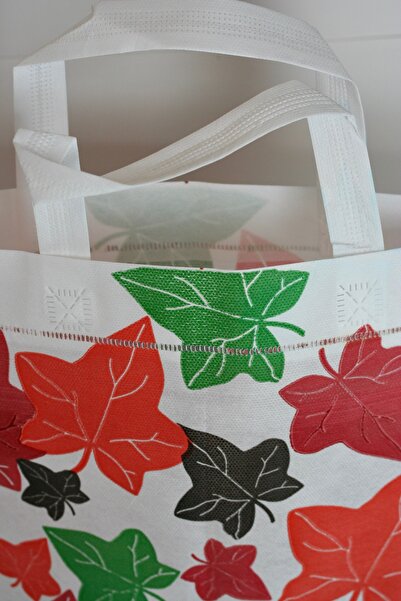 ÇABUKLAR Bez Çanta Körüklü Yapraklar (40x40x10 cm) - 50 Adet