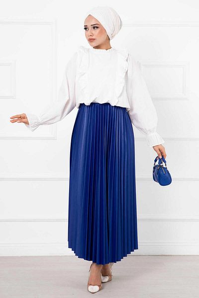 EBRUTESETTÜR Thin Pleated Long Hijab Skirt