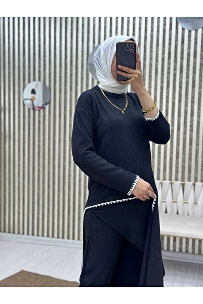 Moda Krash Σετ τουνίκ παντελονιού 2 τεμαχίων με κέντημα