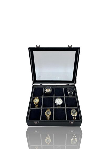 Dijital Çarşı Geanta pentru ceasuri Diji neagra - Cutie de 12