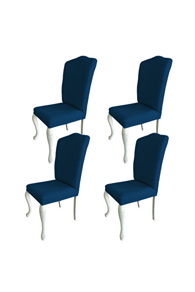 Home 4 Adet Petek Kumaş Avangarde Tipi Sandalye Kılıfı & Sandalye Örtüsü Seti