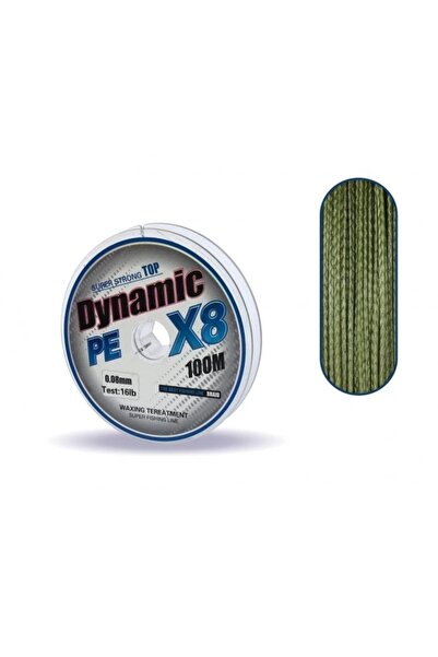 CAPTAIN Dynamic Soft PE 8 Örgü İp Misina 100mt Yeşil 0.08 mm