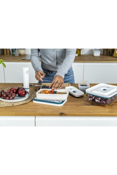 ZWILLING Fresh & Save Vakumlu Saklama Kabı S Borosilikat Cam Akdeniz Mavisi