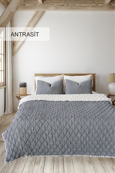 İyi Geceler İstanbul Atlas 100% Cotton Double Muslin Beddeck and Quilt Set