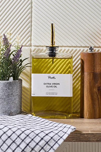 Kitchen Line Molivet Gold Kapak 350ml Cam Yağdanlık-sosluk-sirkelik Sticker H...