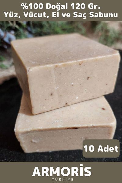 Armoris New Fragrant Pure 100% Natural Hand Face Hair Body Skin Original Herbal Argan Soap 120g - 10 Count