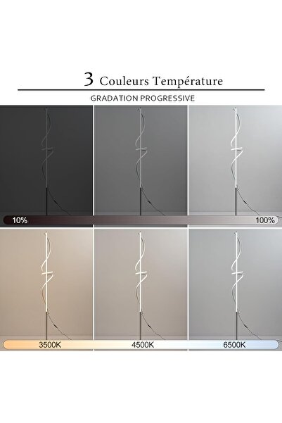 PeraTeknoloji Lambader Modern 3 Renk Işık - Sefine 120 Cm