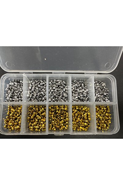 LİVZA BİJUTERİ 10 gözlü kutuda Plastik top ara malzeme takı yapım malzemesi