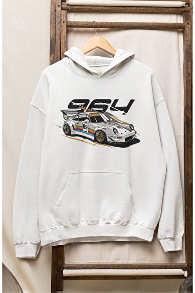 Fuddy Moda 964 Car Štampano Unisex Sa kapuljačom Oversize kroj Hoodie - Klasi...