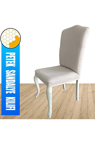 Home 6 Adet Petek Kumaş Avangarde Tipi Sandalye Kılıfı & Sandalye Örtüsü Seti