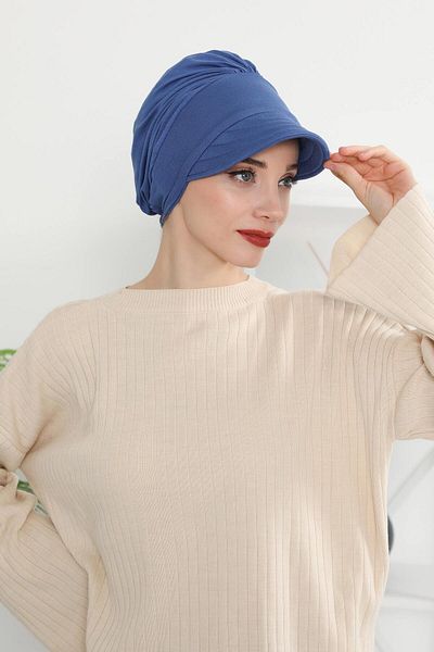 Aisha's Design Bone Printed Combed Cotton Hat with Visors - b-73