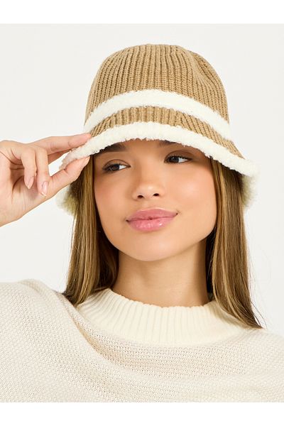 Styli Two Stripe Crochet Hat