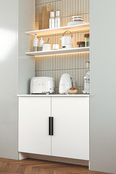 Givayo Mobilya MARCELO LED IŞIKLI KAHVE KÖŞESİ ÇOK AMAÇLI DOLAP