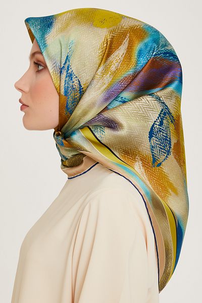 Armine 100% Twill Silk Patterned Scarf | 9240-33
