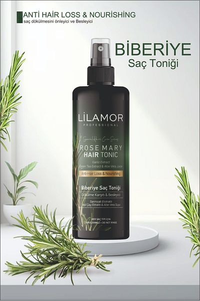 Lilamor 250ml Garlic Green Rosemary Hair Care Tonic - with Aloevera Extracts X3Lüeko