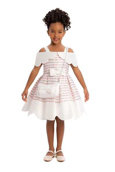 Pamina Girl's Princess Collar Dress 3-7 Years Pink