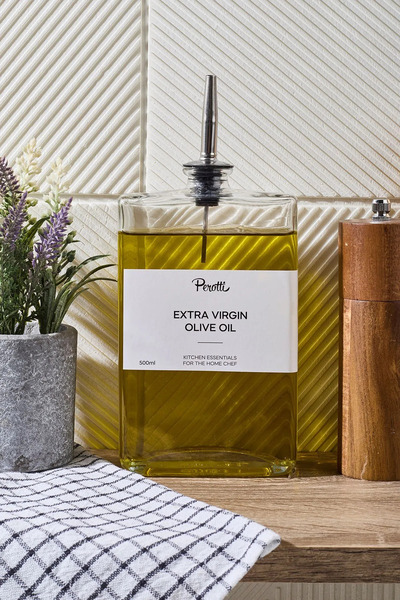 Kitchen Line Molivet Gümüş Kapak Cam Yağdanlık Sosluk Sirkelik 500ml Sticker ...