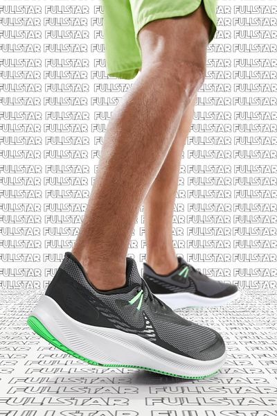 Nike Quest 3 Shield Walk Run Παπούτσια Water Rpll. Ανακλαστικά παπούτσια για τρέξιμο για περπάτημα Μαύρο Πράσινο