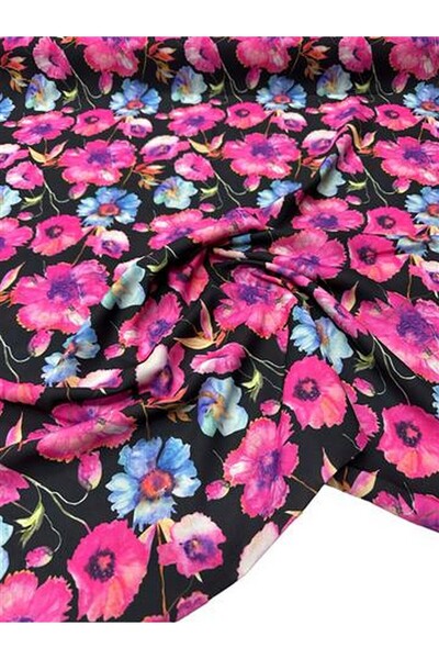 ipekkumaş Çuha Çiçeği Desen Elbiselik Gömleklik Krep Kumaş Ürünümüz Adet Olar...