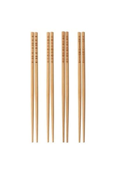 SUMUHOME Trebent Chopstick Chopstick Bamboo 4 Pairs