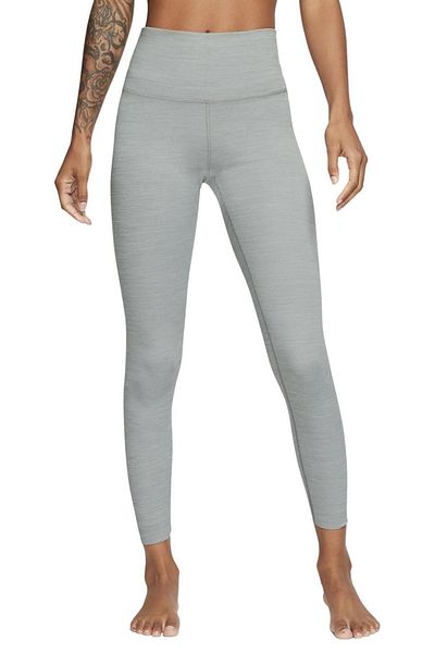 Nike Leggings Yoga Luxe, cu talie înaltă, tăiată cu laser, 7/8, colanți moi, gri