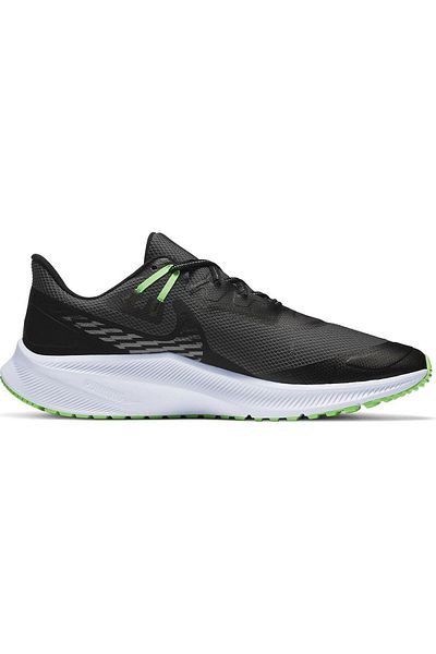 Nike Quest 3 Shield Walk Run Παπούτσια Water Rpll. Ανακλαστικά παπούτσια για τρέξιμο για περπάτημα Μαύρο Πράσινο