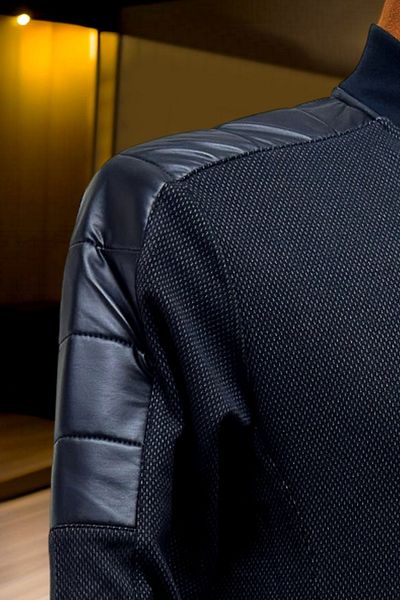 BESSA Ανδρικό σετ αθλητικής φόρμας Navy Blue με τσέπες με φερμουάρ Ύφασμα με ίσιο σχέδιο