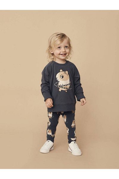 Monila Girl's 2 Yarn Fabric 100% Cotton Squirrel Printed Bottom Set