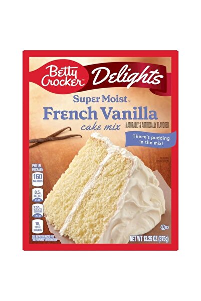 BETTY CROCKER مزيج كيك الفانيليا الفرنسي فائق الرطوبة 375 جرام