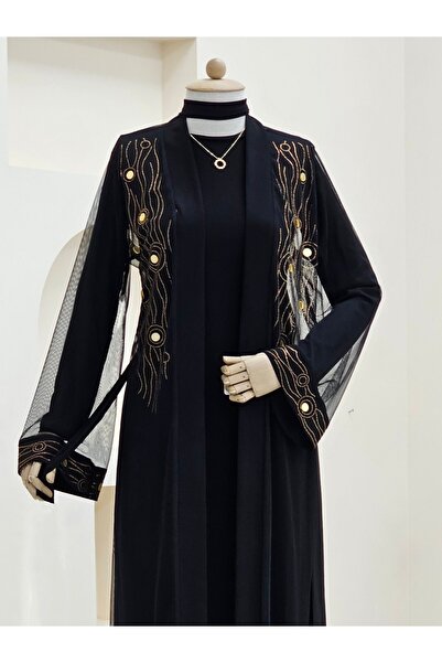 Modamorfo Χάλκινο Abaya με πέτρινη λεπτομέρεια