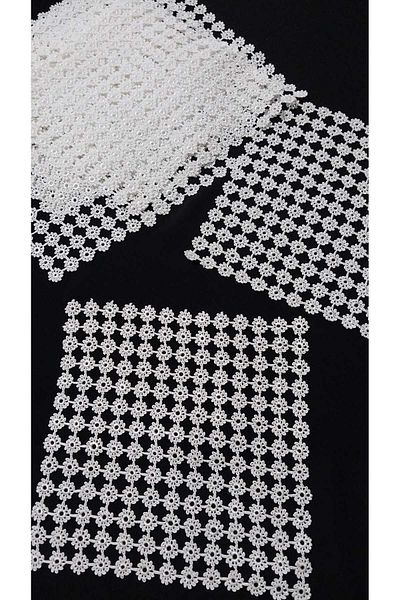 Papatyam 12 Pieces (18X18) Salon Knitting Hand Work Set - Lace/Vintage/Flush Ip/Mini Serum